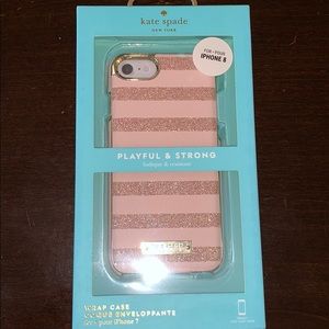 Kate Spade Rose Gold Striped Case for iPhone 7/8